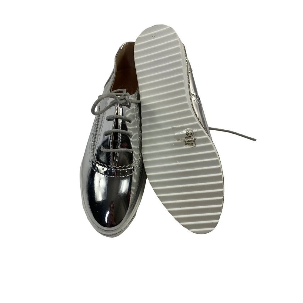 Italina Women's Silver Platform Shoes - Picture 5 of 6